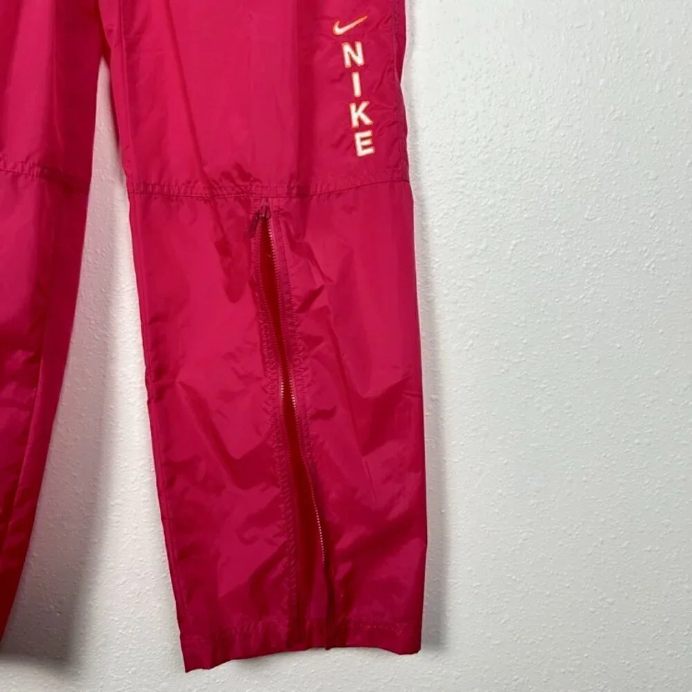 Nike XL size 16-18 Hot Pink and Orange Dry Fit Windbreaker Track Pants, Workout